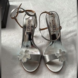 Badgley Mischka Raphaela Silver Evening shoe